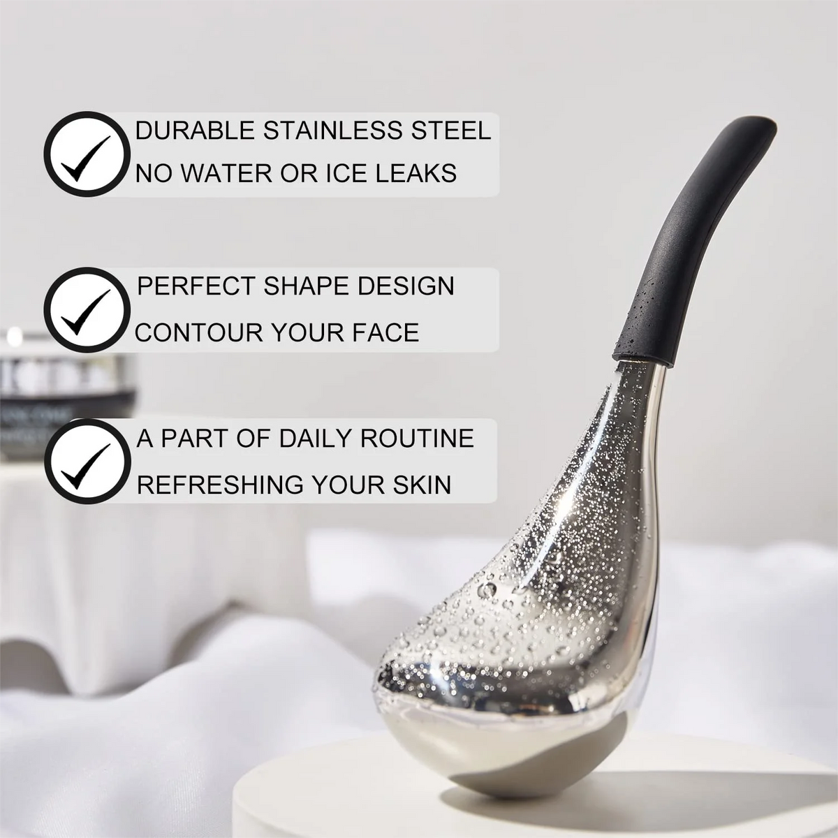 Stainless Steel Cooling Facial Ice Globes for Puffy Eyes and Skin