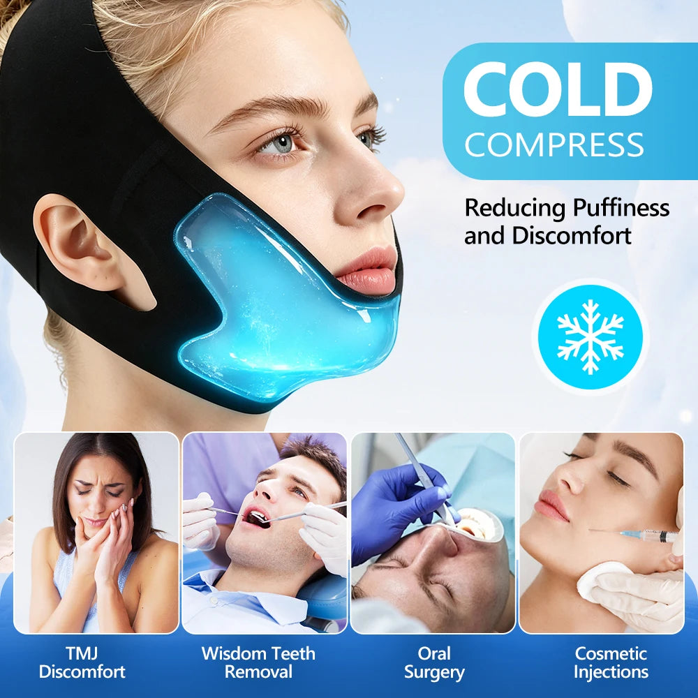 Hot and Cold Facial Compression Wrap for Chin and Face - 8