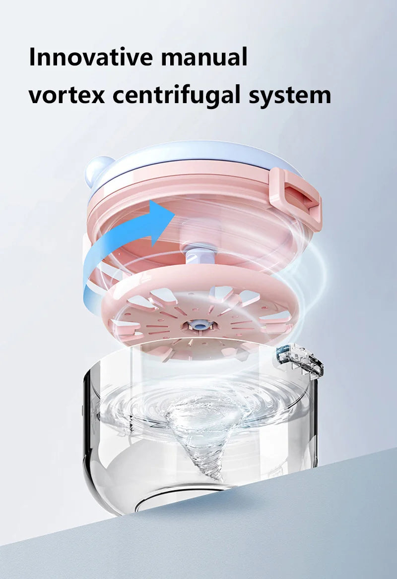 Portable Denture Cleaning Case with Rotary Brush and Storage Tray