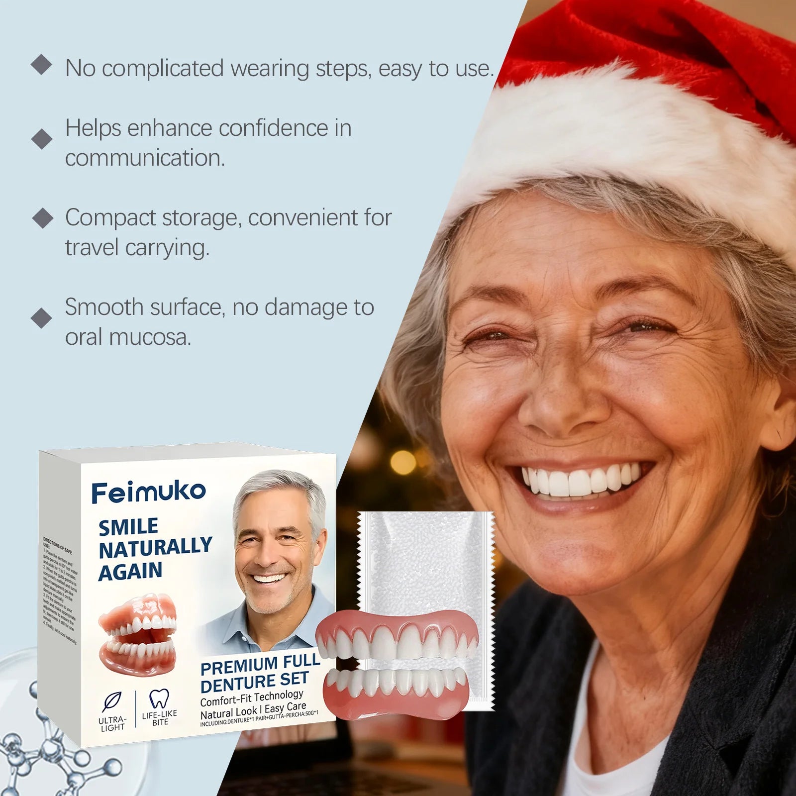 Instant Cosmetic Denture Set for Natural Smile and Comfort - 6