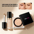 Matte Finish Concealer and Loose Setting Powder Makeup Set