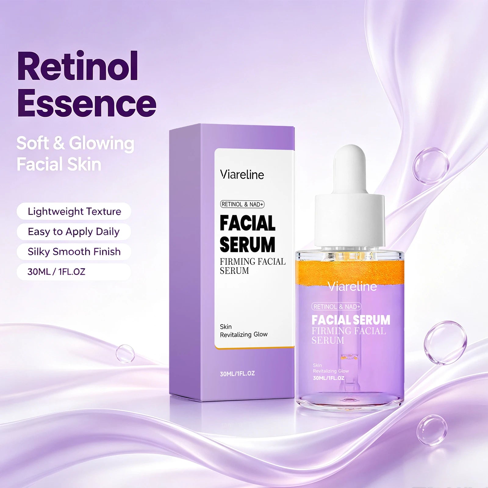 Anti-Aging Retinol and NAD+ Firming Facial Serum - 3