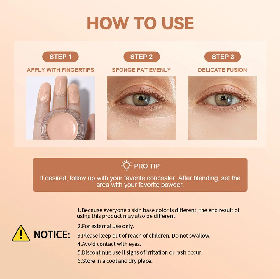 Hydrating Under Eye Brightener Concealer Cream for Dark Circles