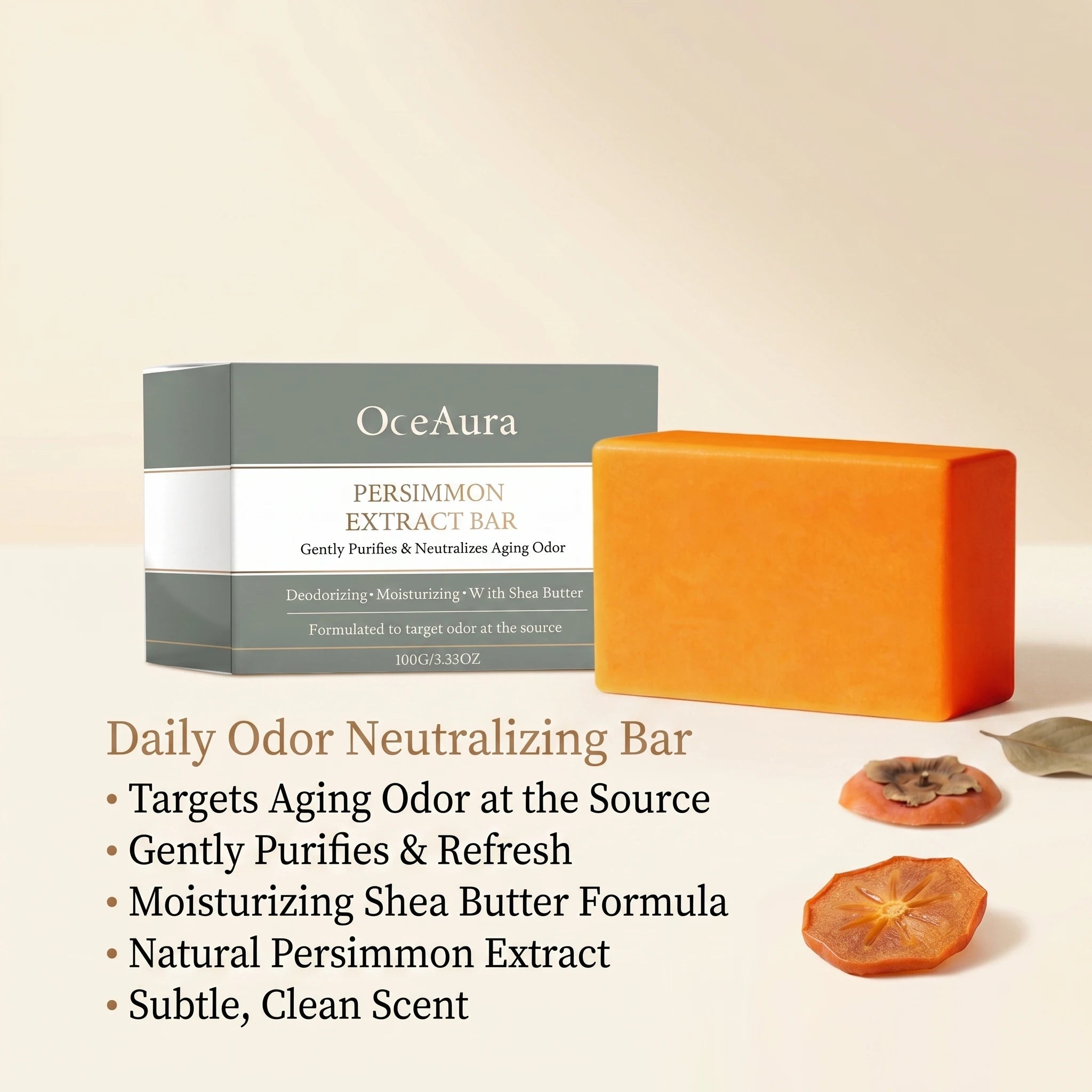 Persimmon Extract Deodorizing Body Soap for Aging Odor - 2