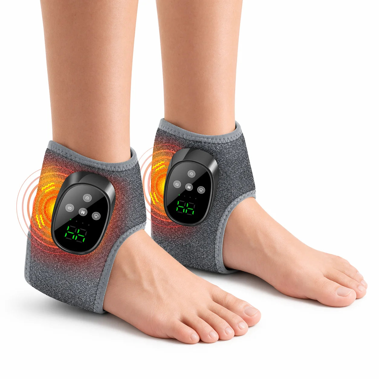 Cordless Heated Ankle Massager with Vibration Therapy - 21