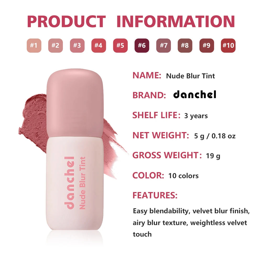 Velvet Matte 2-in-1 Lip and Cheek Tint for Soft Natural Finish - 18