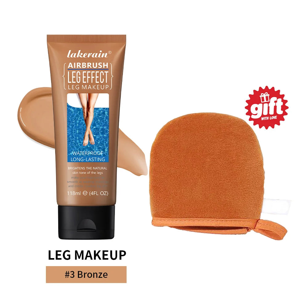 Waterproof Airbrush Leg Makeup Foundation with Applicator Glove - 21