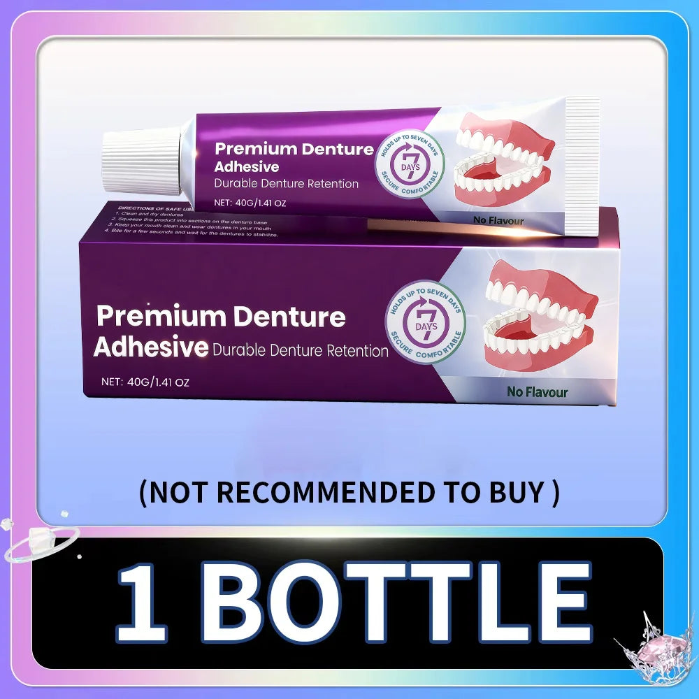 Long-Lasting Denture Adhesive Cream - 96-Hour Secure Hold
