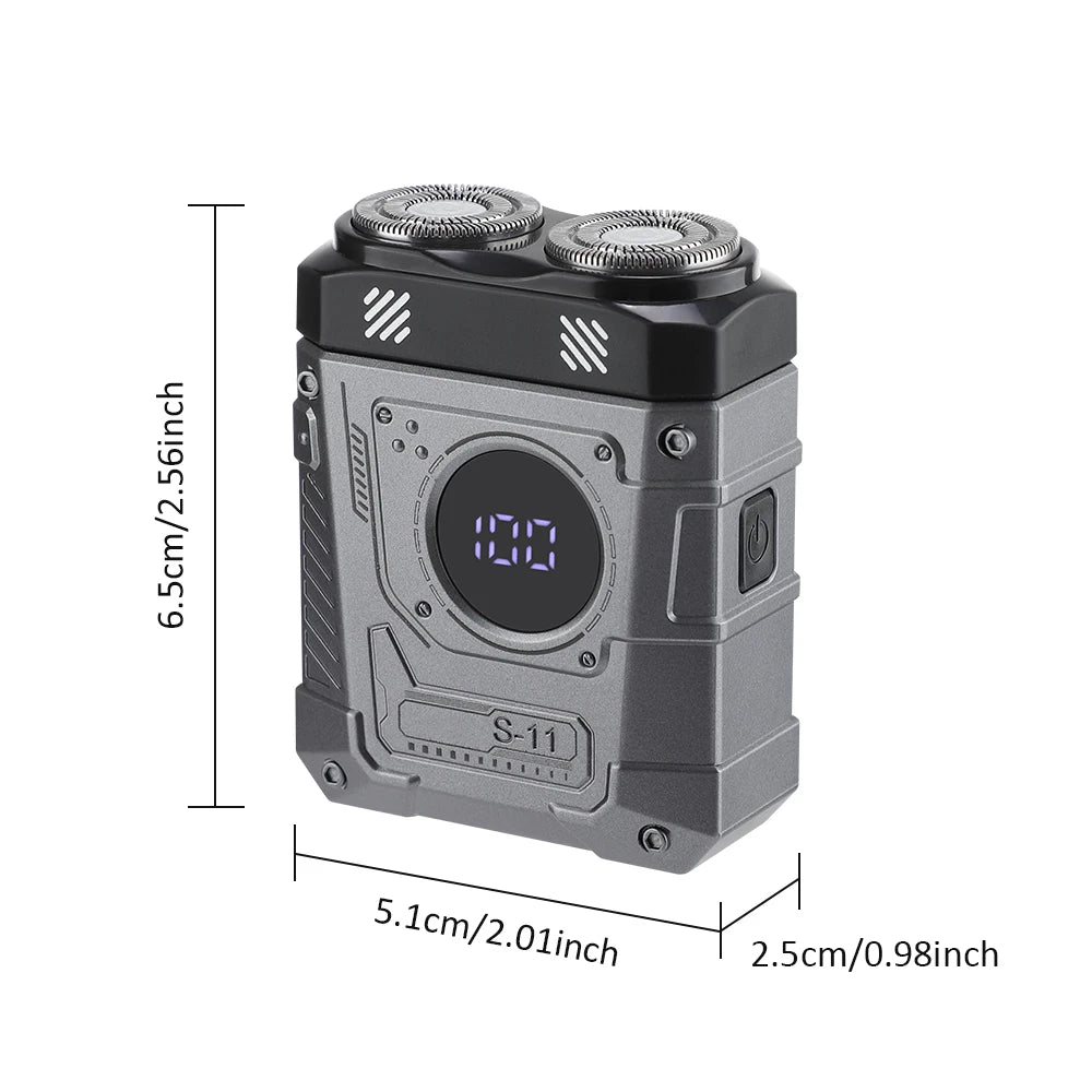 Portable Electric Dual-Head Shaver for Men with LED Display - 28