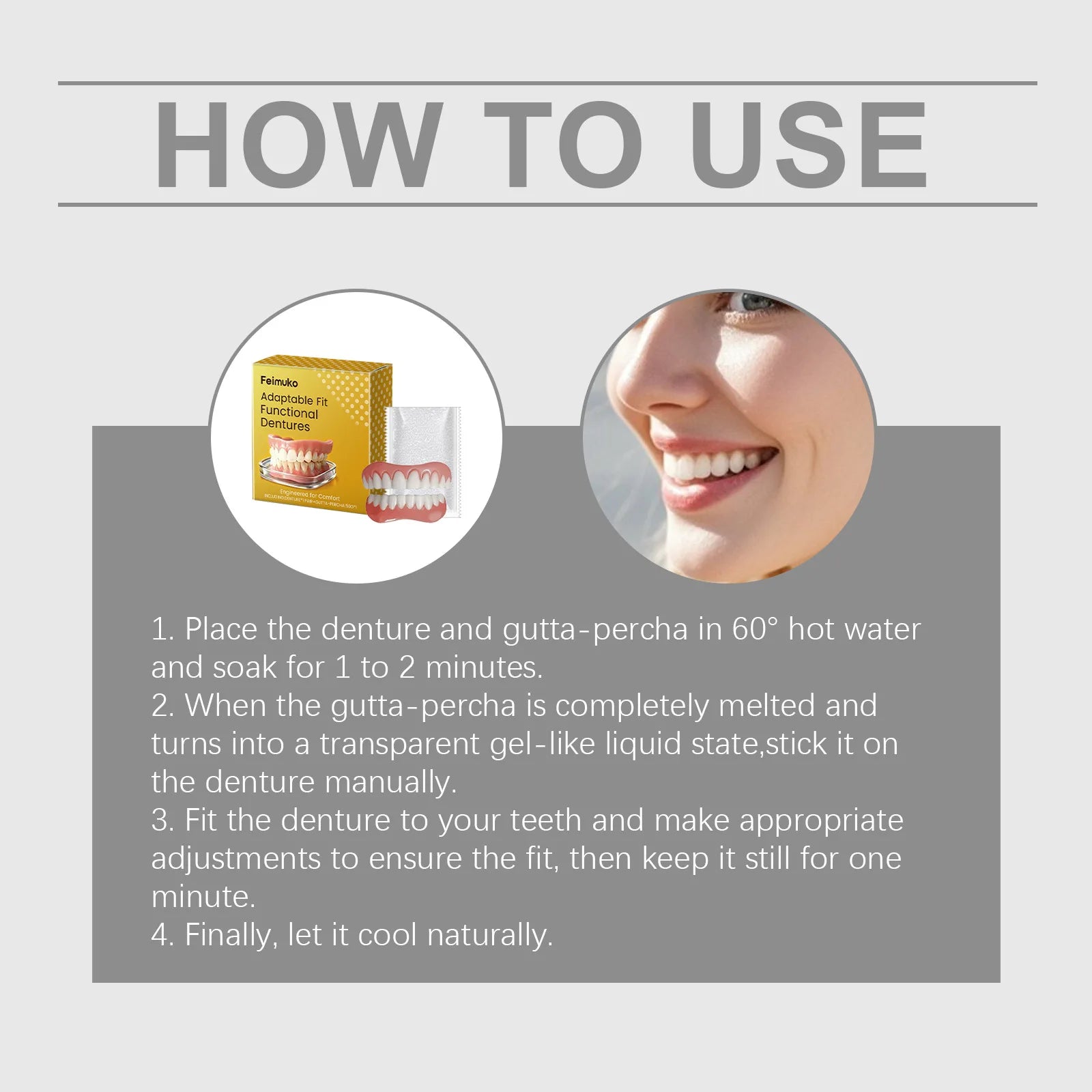 Silicone Cosmetic Denture Set for Instant Smile Confidence - 6