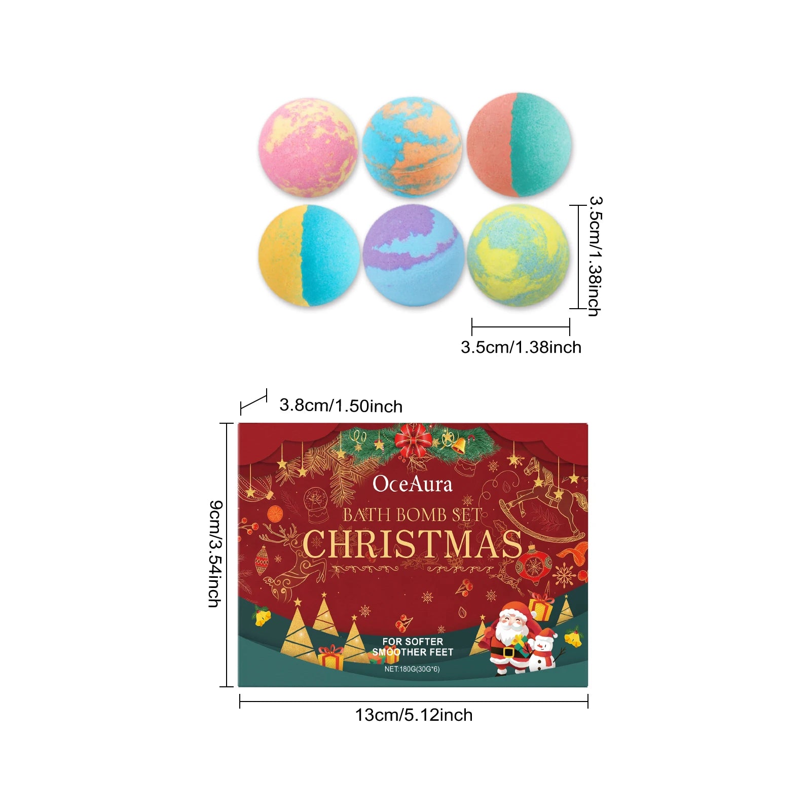 Aromatherapy Bath Bomb Set for Kids and Adults - 6