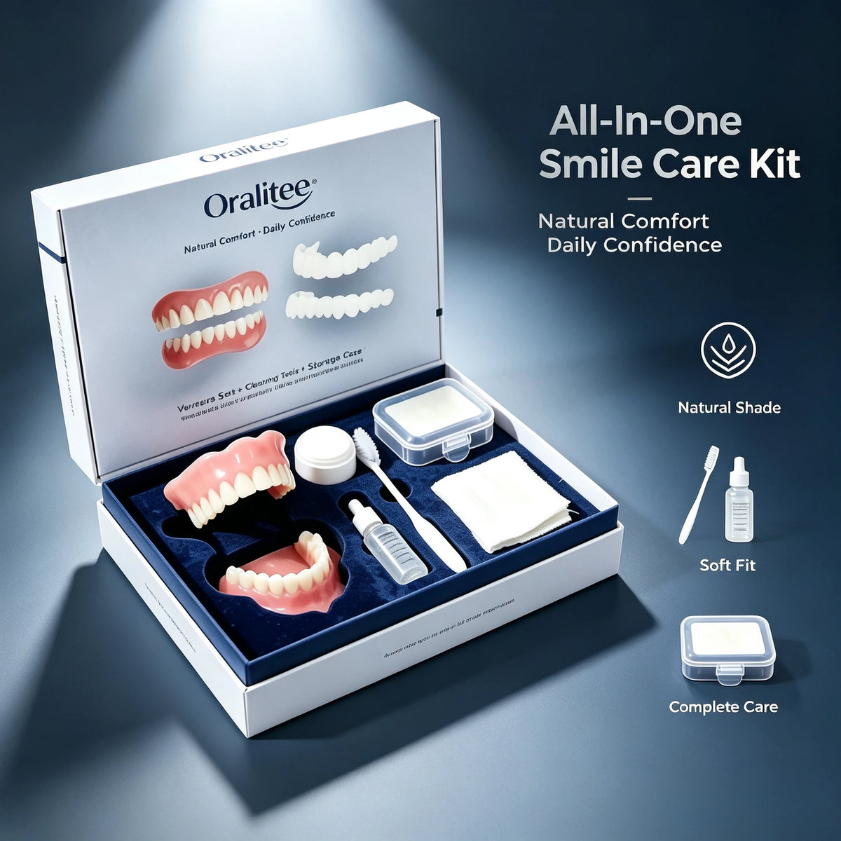 Adjustable Silicone Veneer Teeth Set for Natural Smile