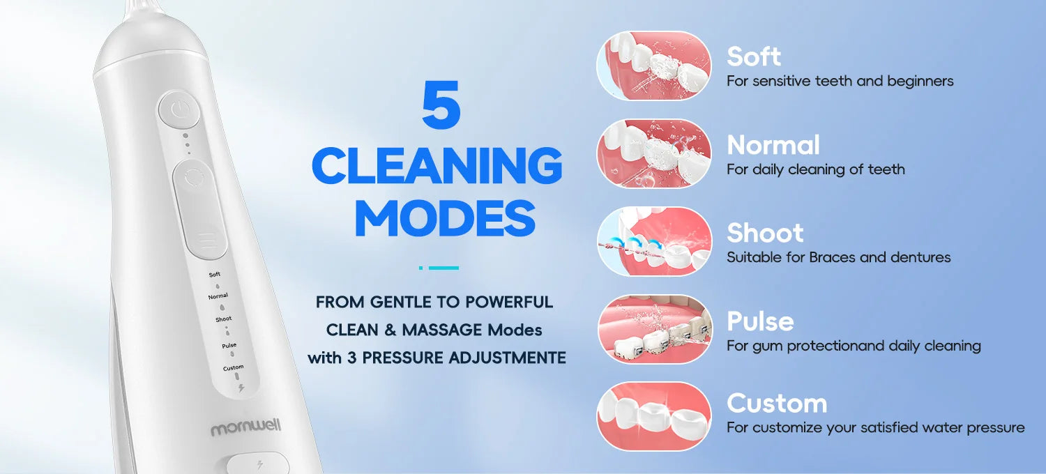 Portable Rechargeable Water Flosser for Teeth Cleaning - 9