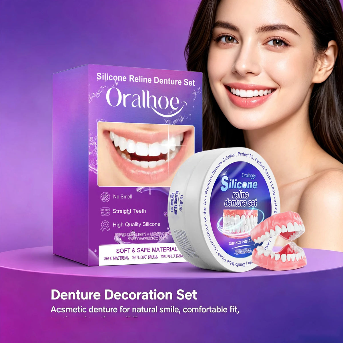 Silicone Reline Denture Set for Comfortable Fit and Perfect Smile