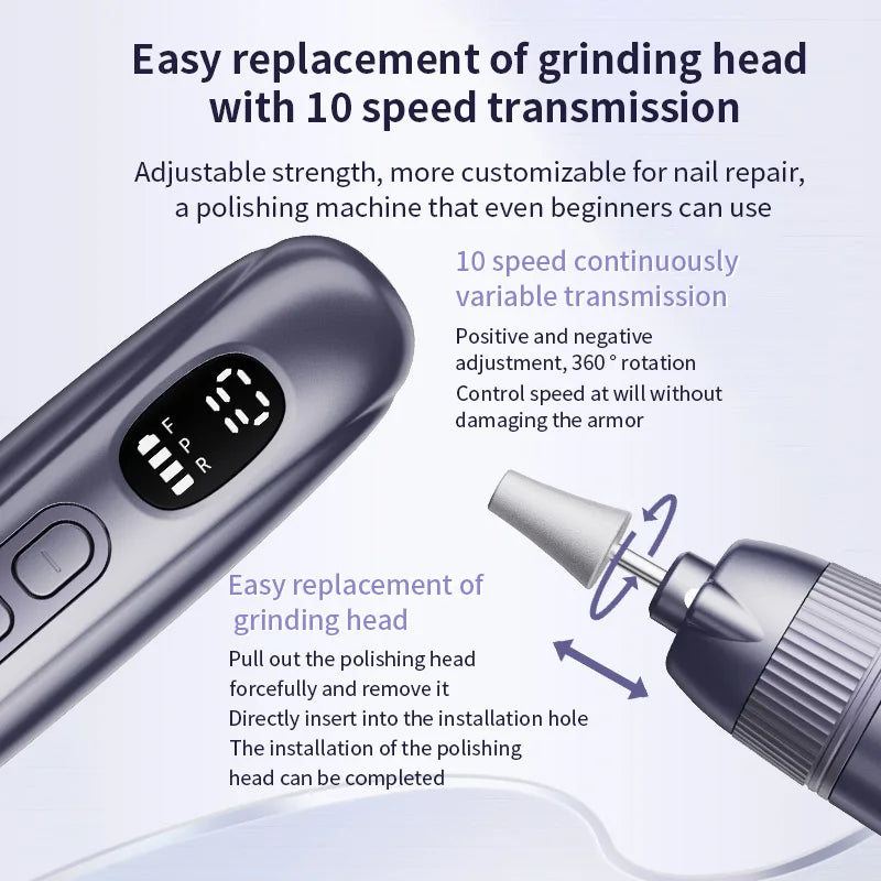 Professional Electric Manicure and Pedicure Nail Drill Set