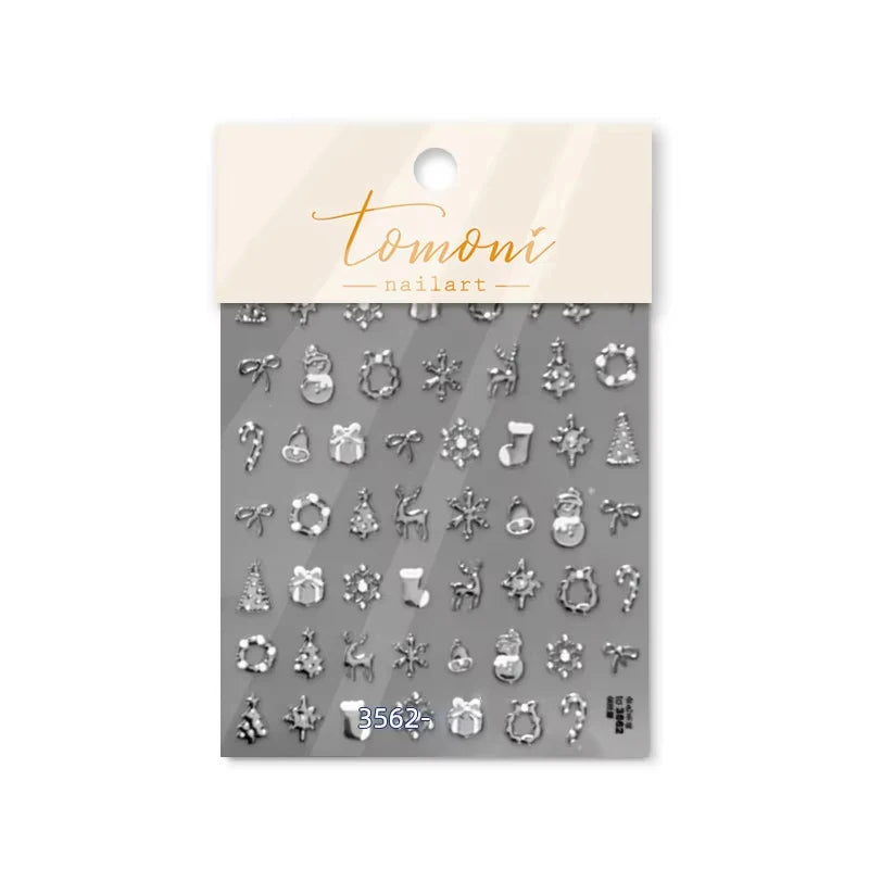 3D Christmas Cartoon Nail Art Sticker Decals - 38