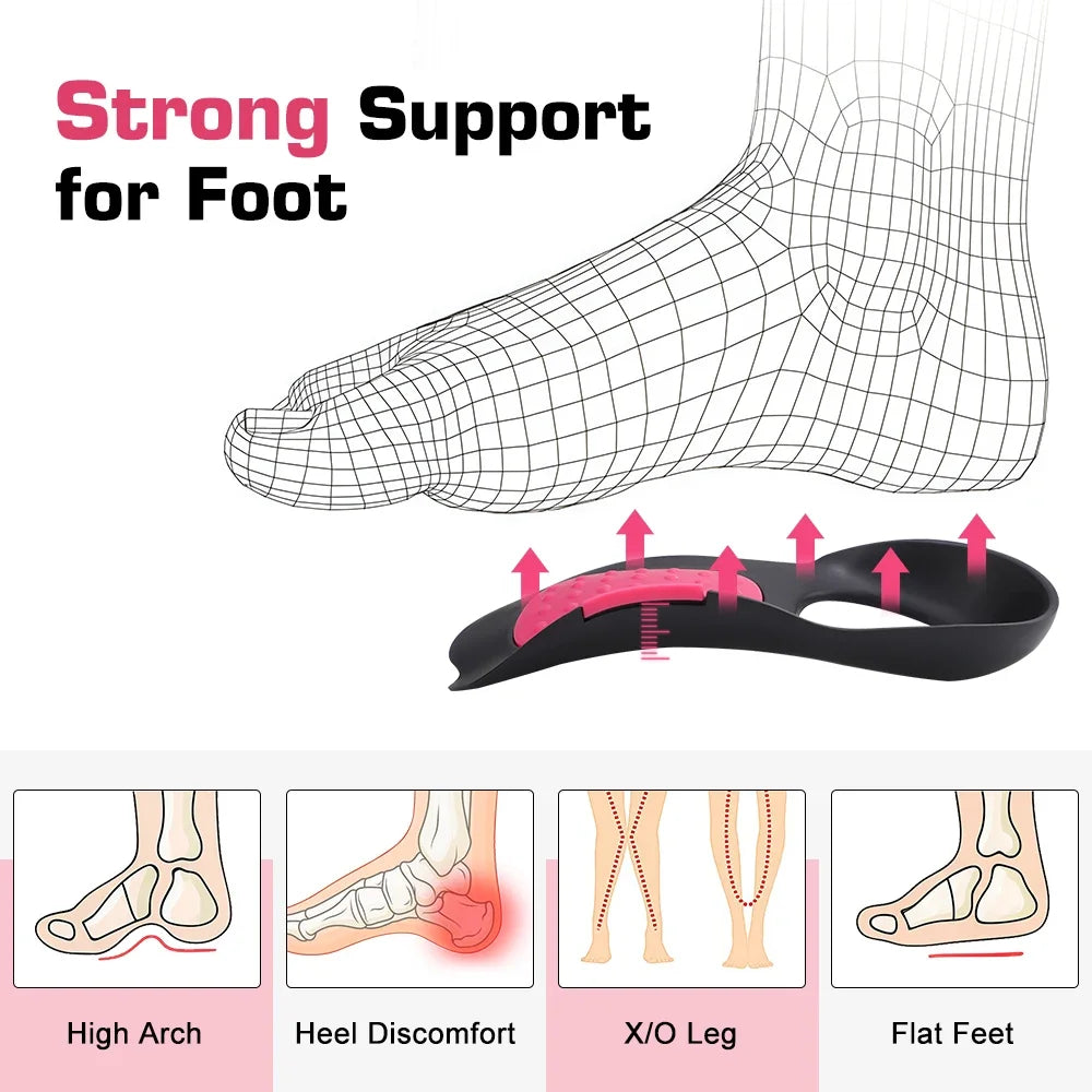 Orthopedic Arch Support Insoles for Flat Feet Correction - 2