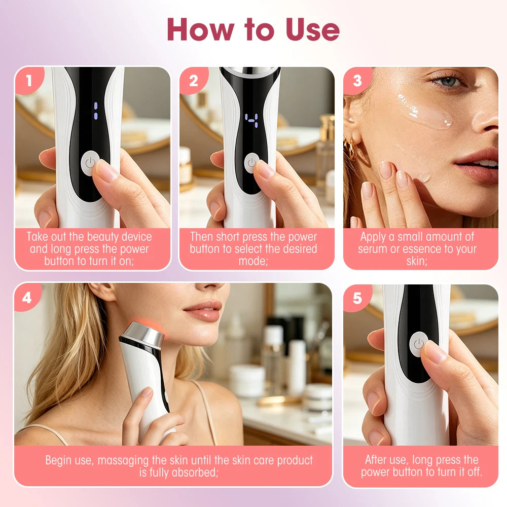 4-in-1 LED Facial Massager and Skin Lifting Beauty Device - 10