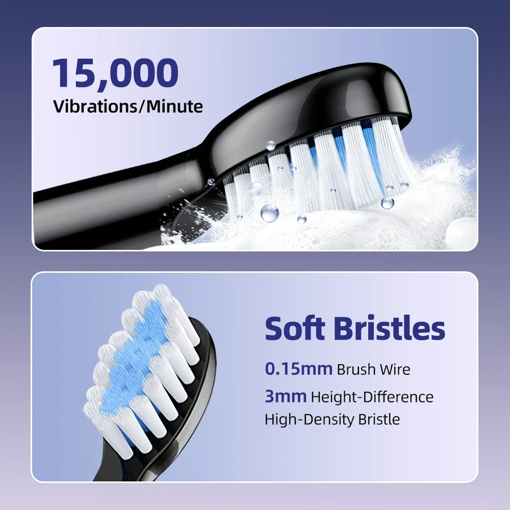 Rechargeable Sonic Electric Toothbrush with 5 Modes and Timer