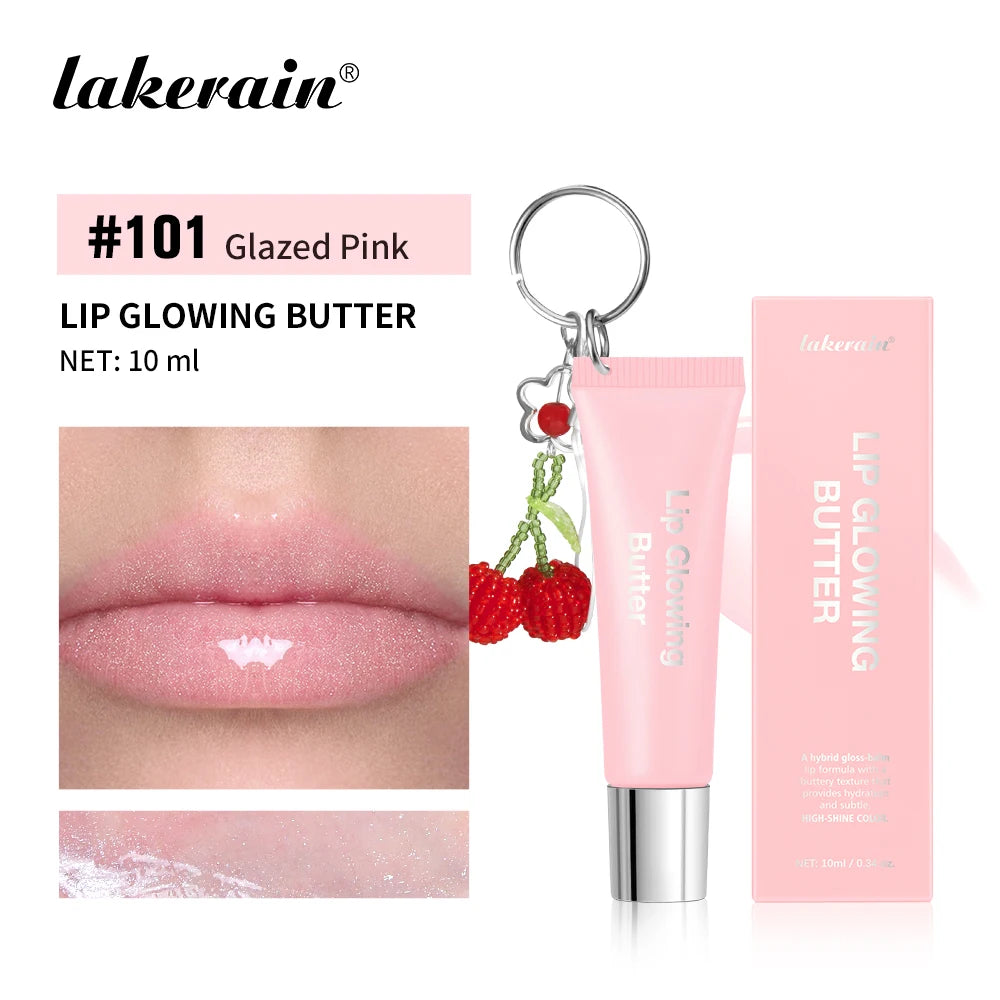 Moisturizing Lip Glowing Butter Gloss with Keychain - 22