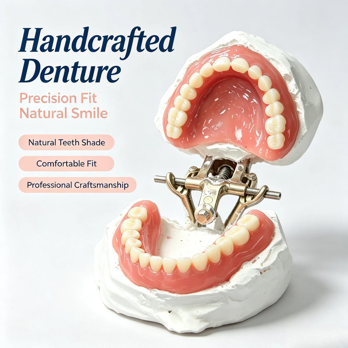 Comfortable Silicone Denture Set for Natural Smile