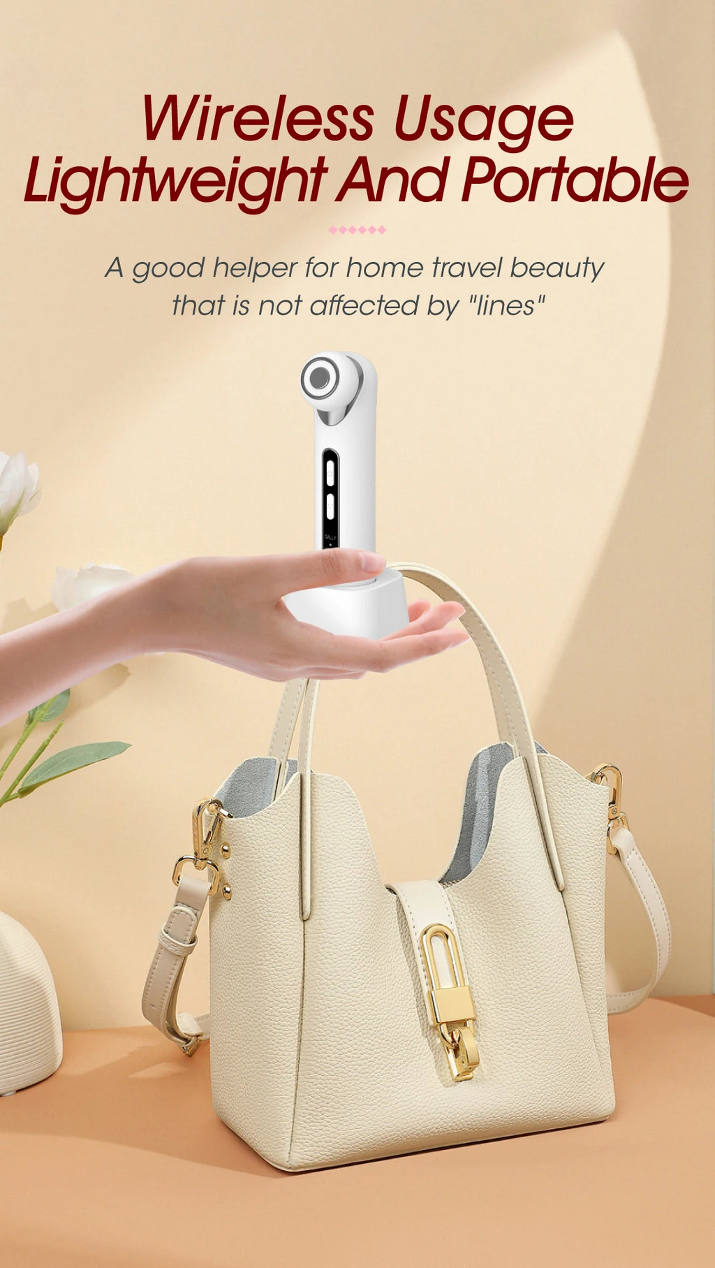 3-in-1 LED Photon Eye Facial Massager for Puffiness and Dark Circles