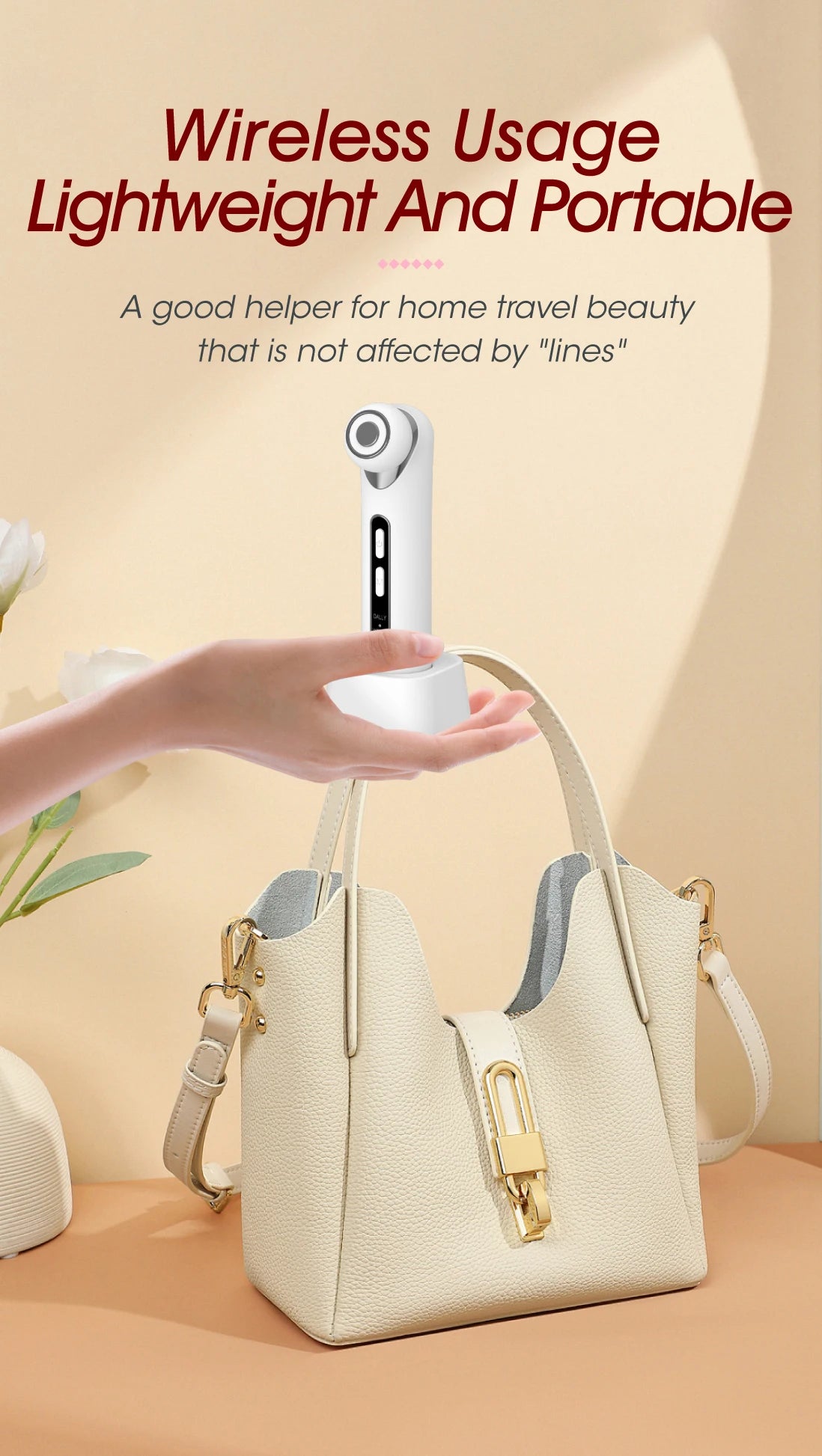 3-in-1 LED Photon Eye Facial Massager for Puffiness and Dark Circles