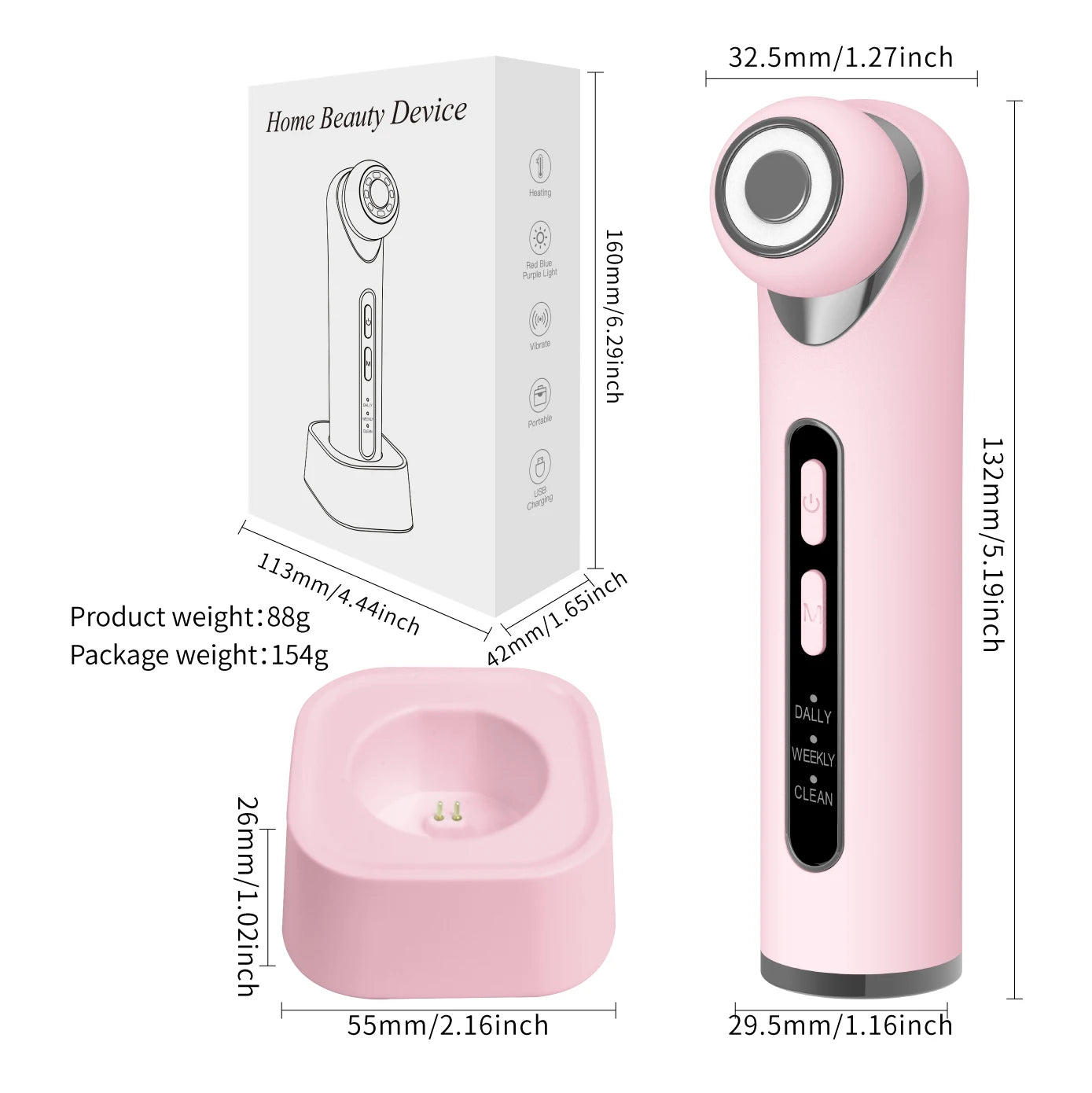 3-in-1 LED Photon Eye Facial Massager for Puffiness and Dark Circles - 5