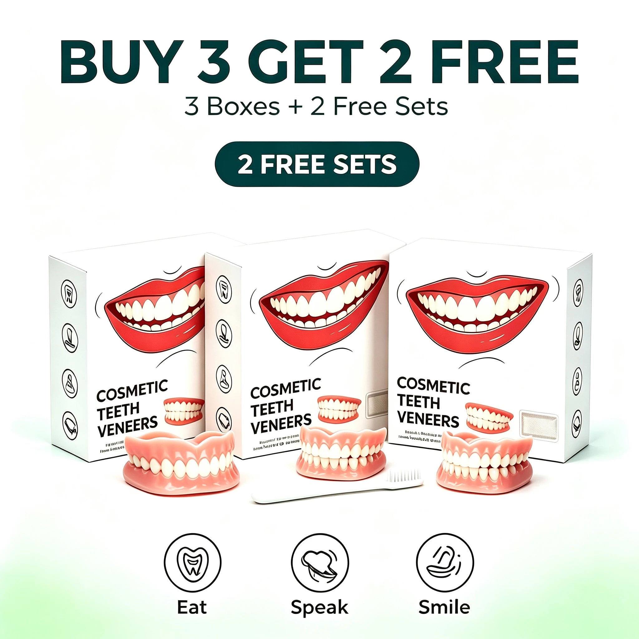 Comfort Fit Silicone Dentures Upper and Lower Set - 16