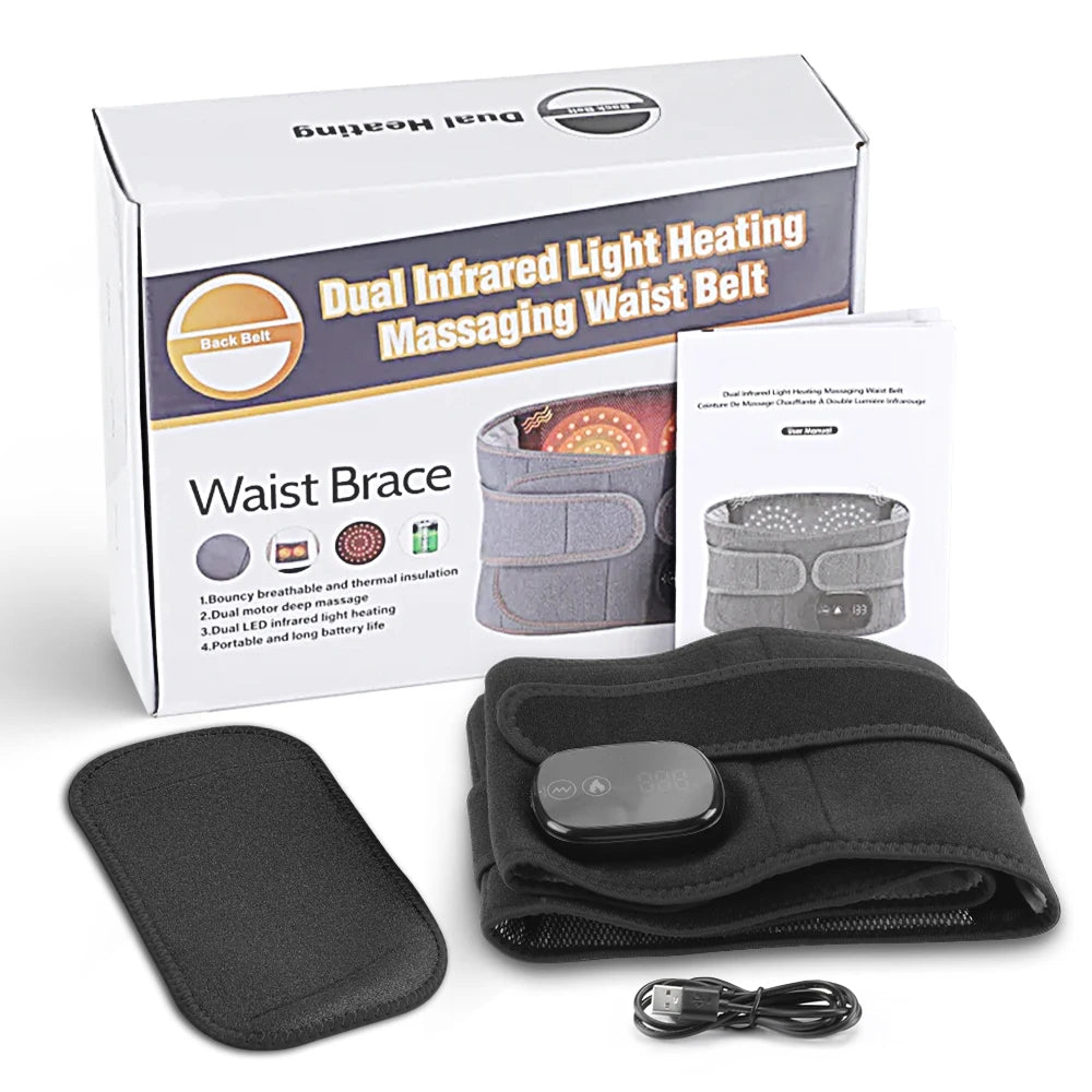 Heated Cordless Vibration Waist Massager Belt