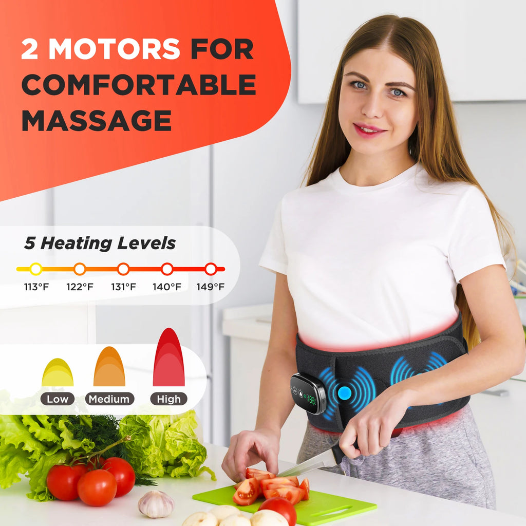 Cordless Heated Vibration Back Massage Belt