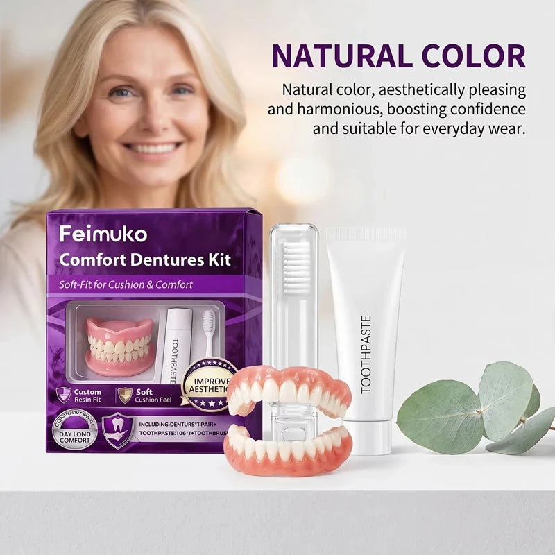Comfortable Full Set Silicone Dentures for Instant Smile Enhancement - 20