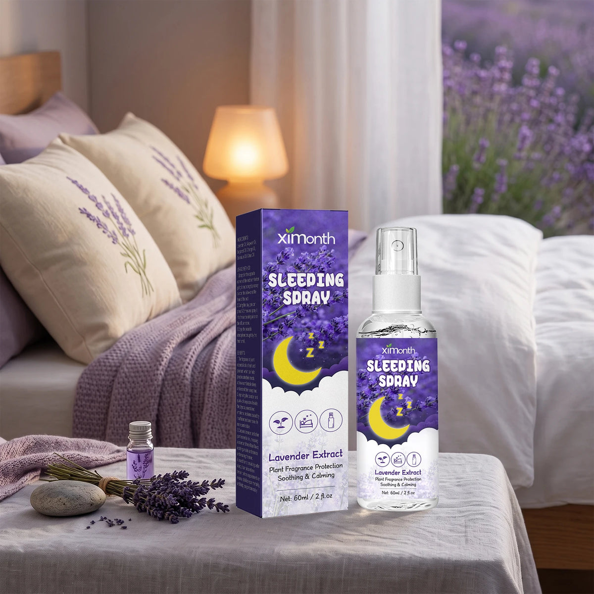 Calming Lavender Sleep Mist for Anxiety and Restful Nights