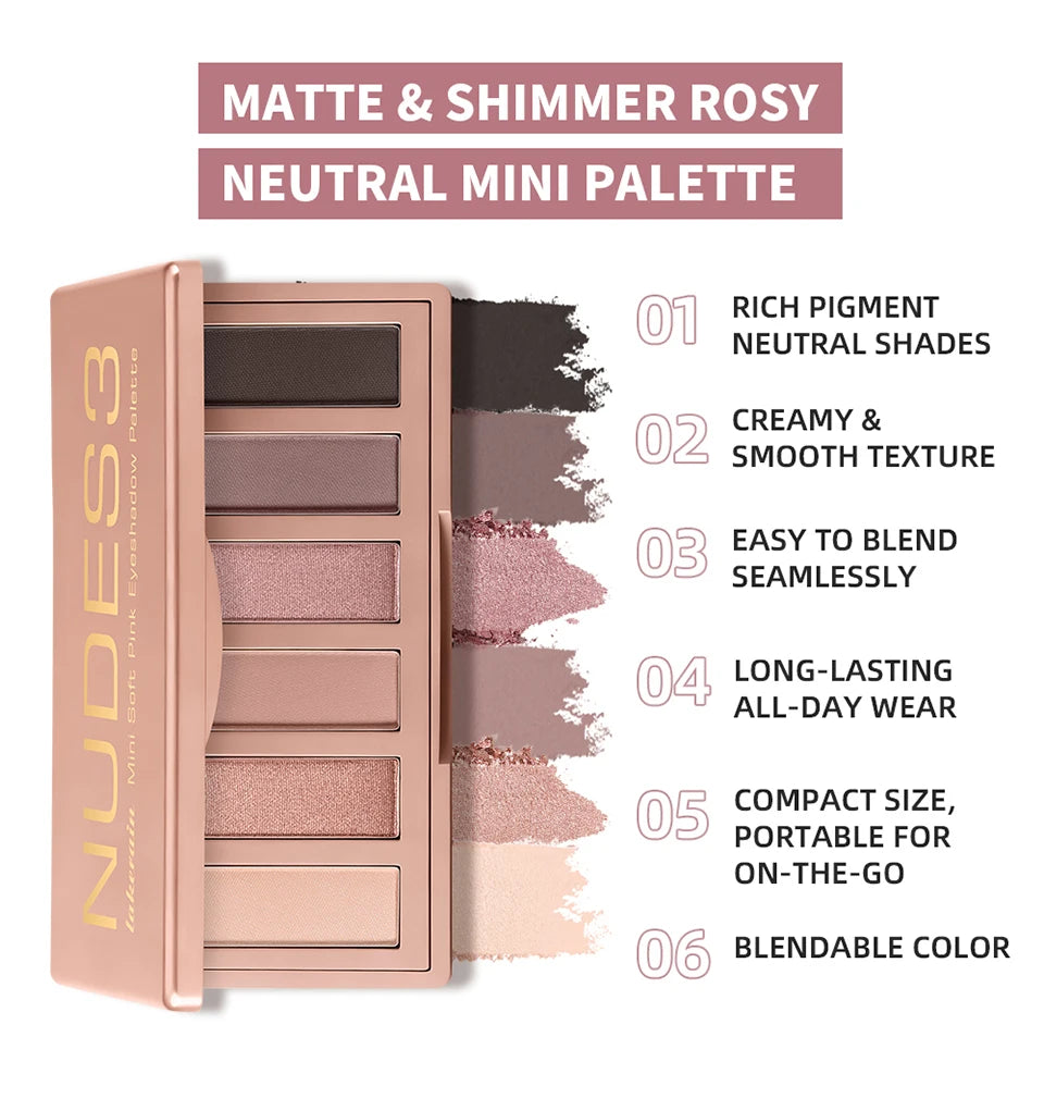 Mini Soft Pink Eyeshadow Palette