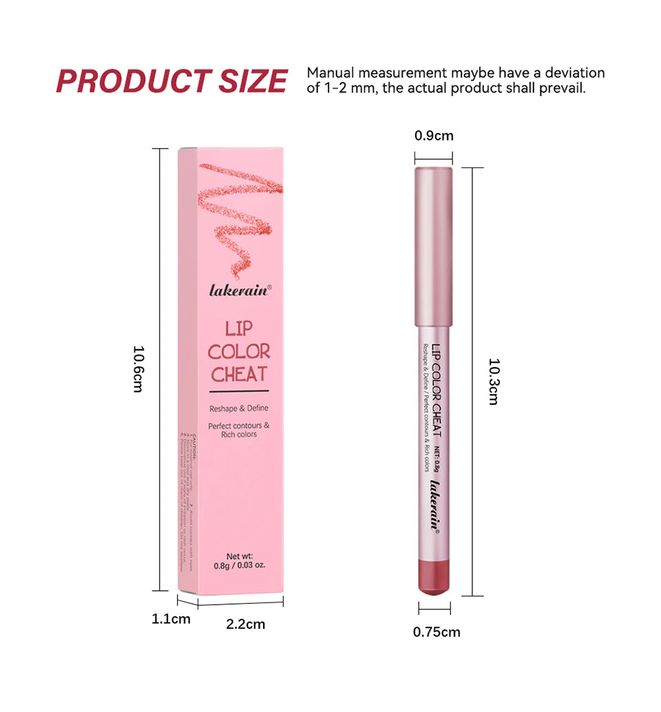 Waterproof Matte Lip Liner Pencil Set for Defined Lips - 17