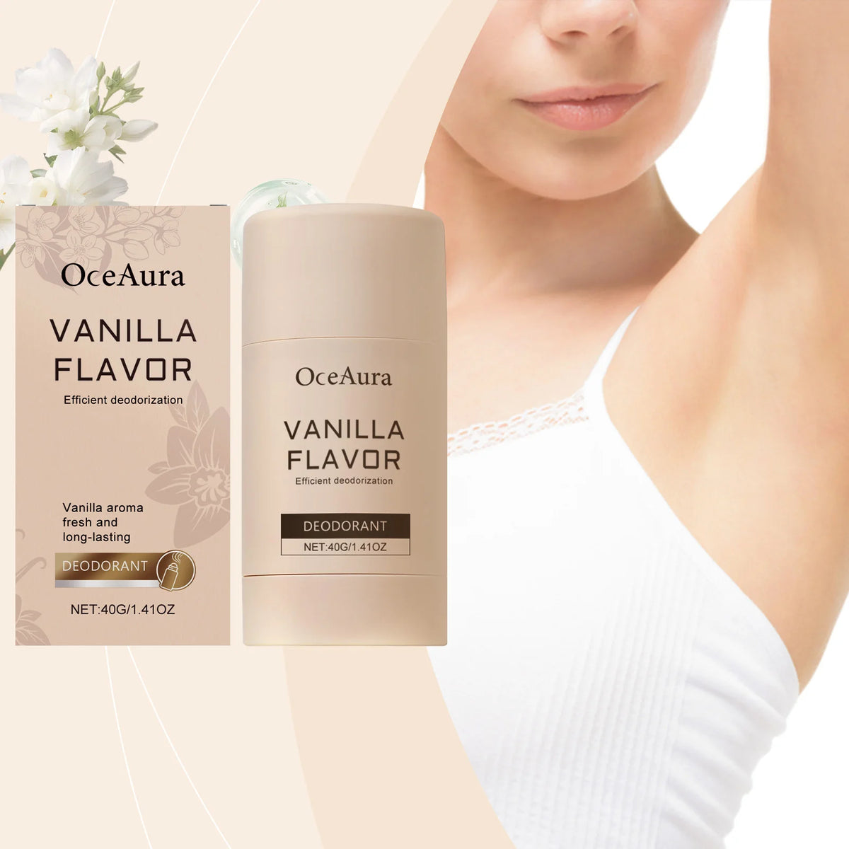 Long-Lasting Vanilla Scent Underarm Deodorant Stick