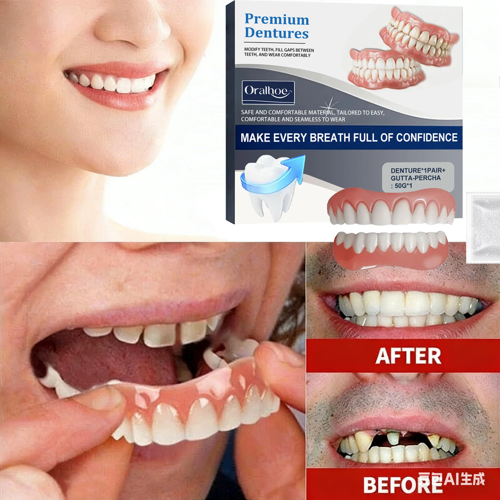 Instant Smile Cosmetic Denture Fitting Kit for Natural Teeth Alignment