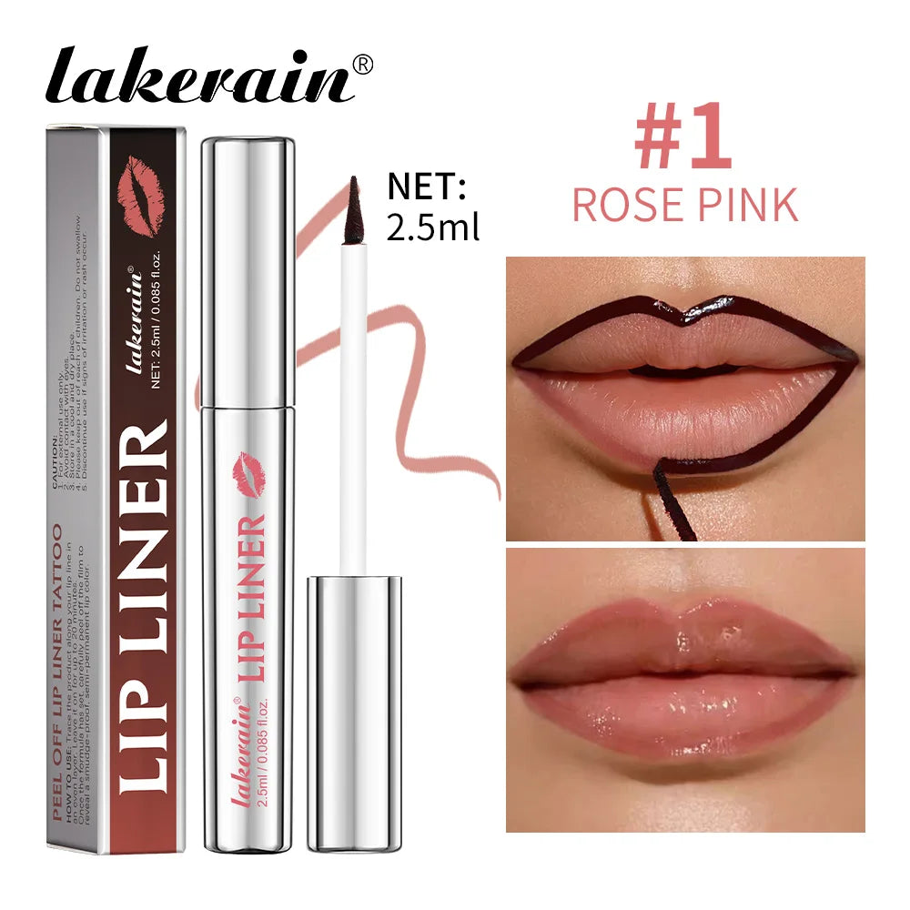 Peel-Off Tattoo Lip Liner for Long-Lasting Waterproof Color