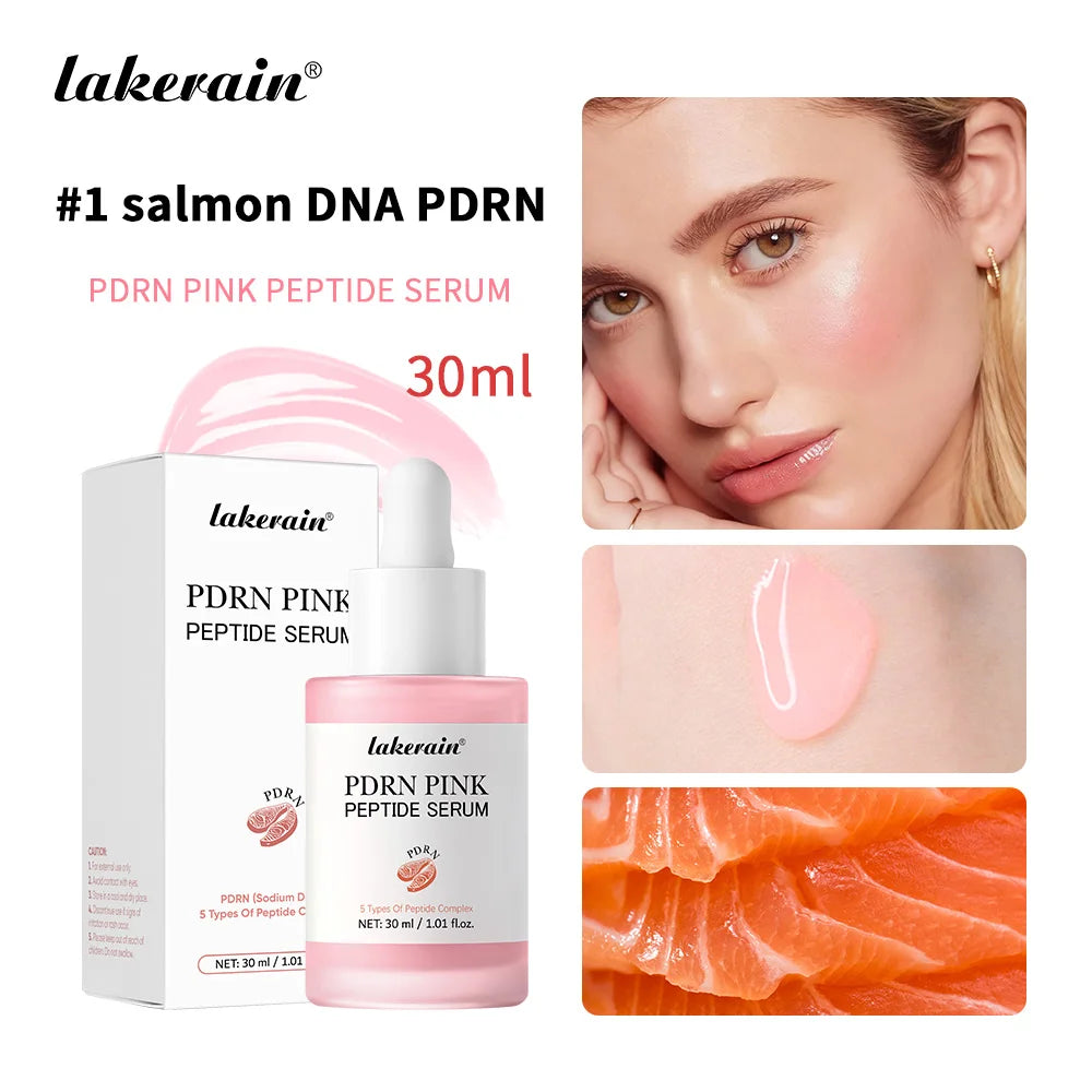 Salmon PDRN Pink Peptide Facial Serum for Glass Skin Glow