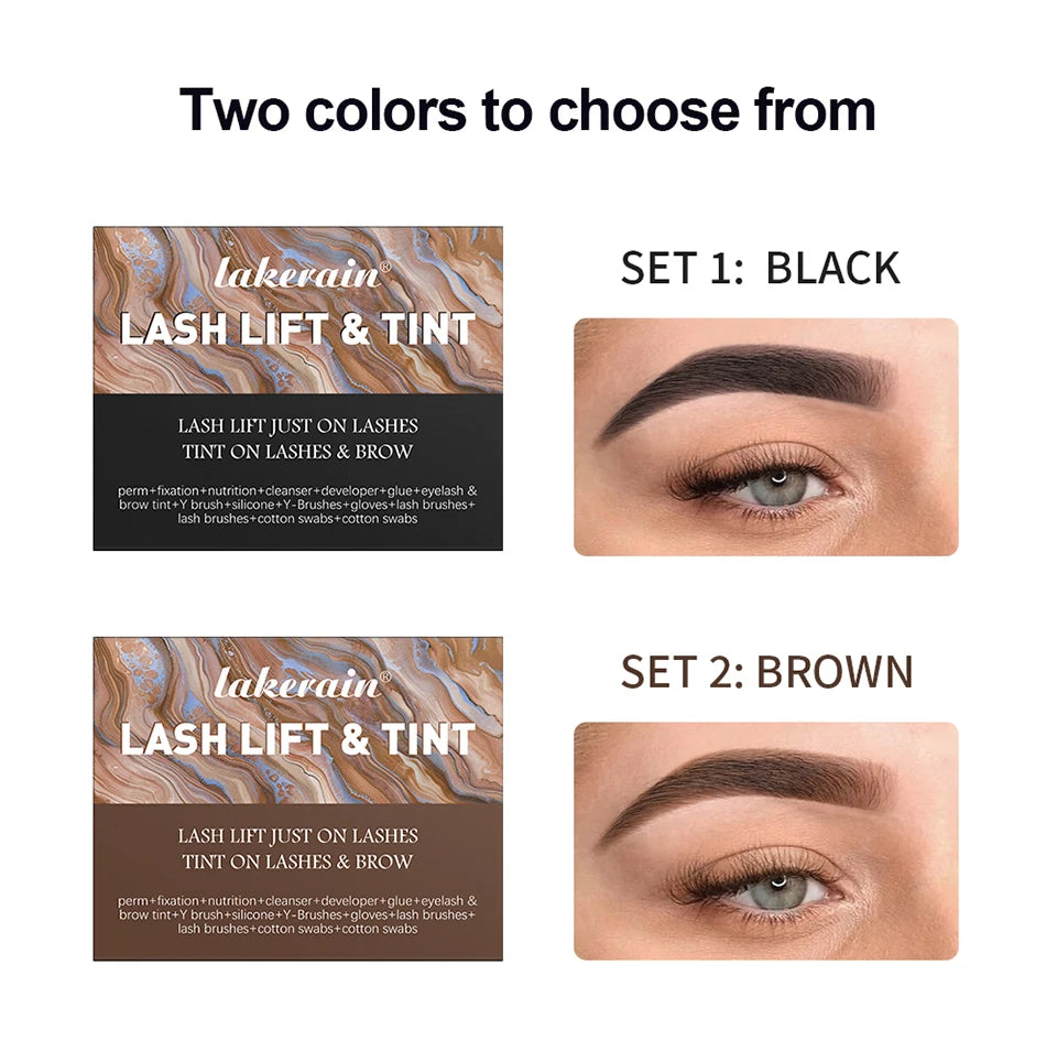 Professional Eyelash Lifting and Eyebrow Tinting Kit - 12