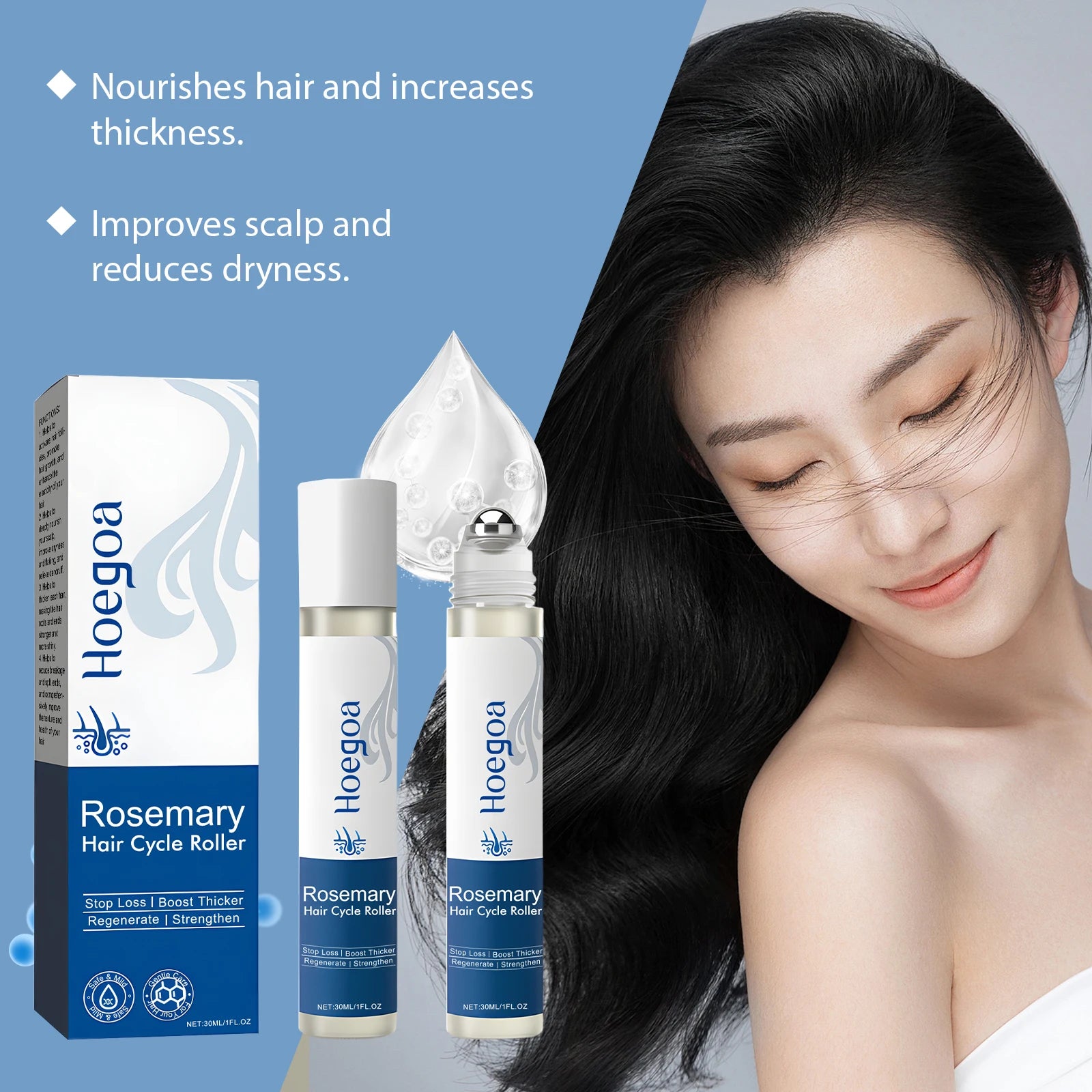 Rosemary Hair Growth Scalp Serum Roller - 11