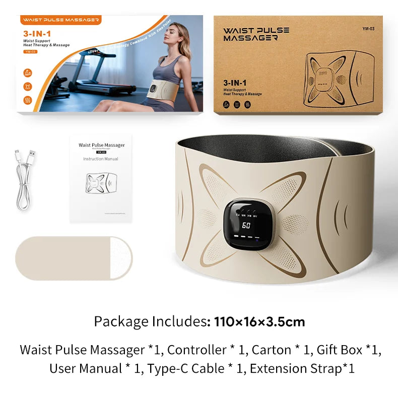 Abdominal Muscle Toner and Waist Pulse Massager Belt