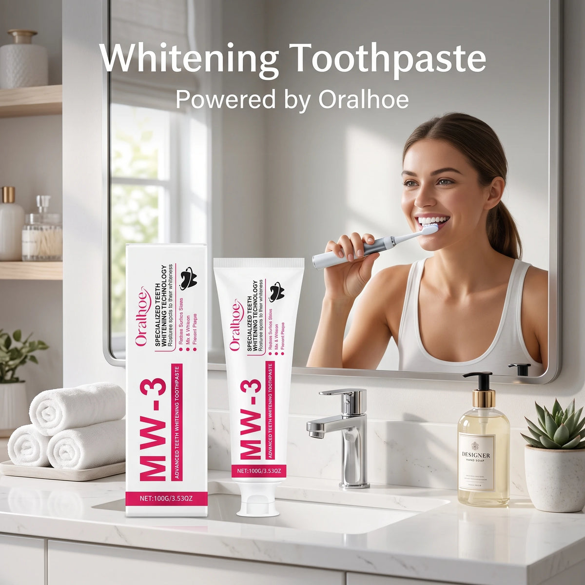 Stain Removing Teeth Whitening Toothpaste for Fresh Breath