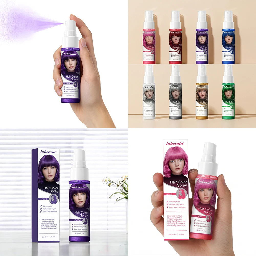 Temporary Washable Hair Color Spray for Parties and Styling