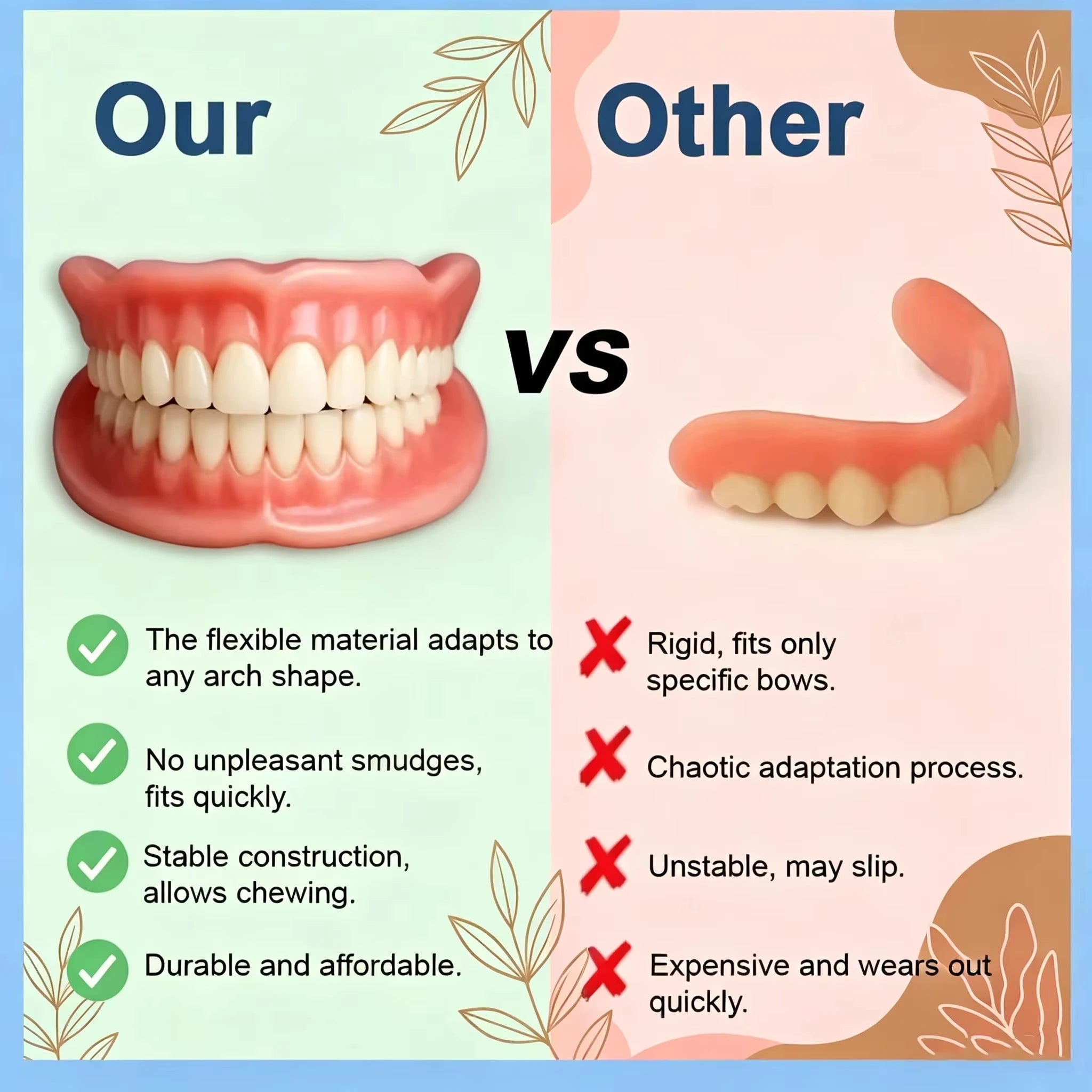 Removable Silicone Cosmetic Dentures for Instant Smile Enhancement - 5