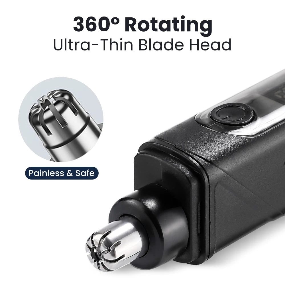 Electric Rechargeable Nose and Ear Hair Trimmer