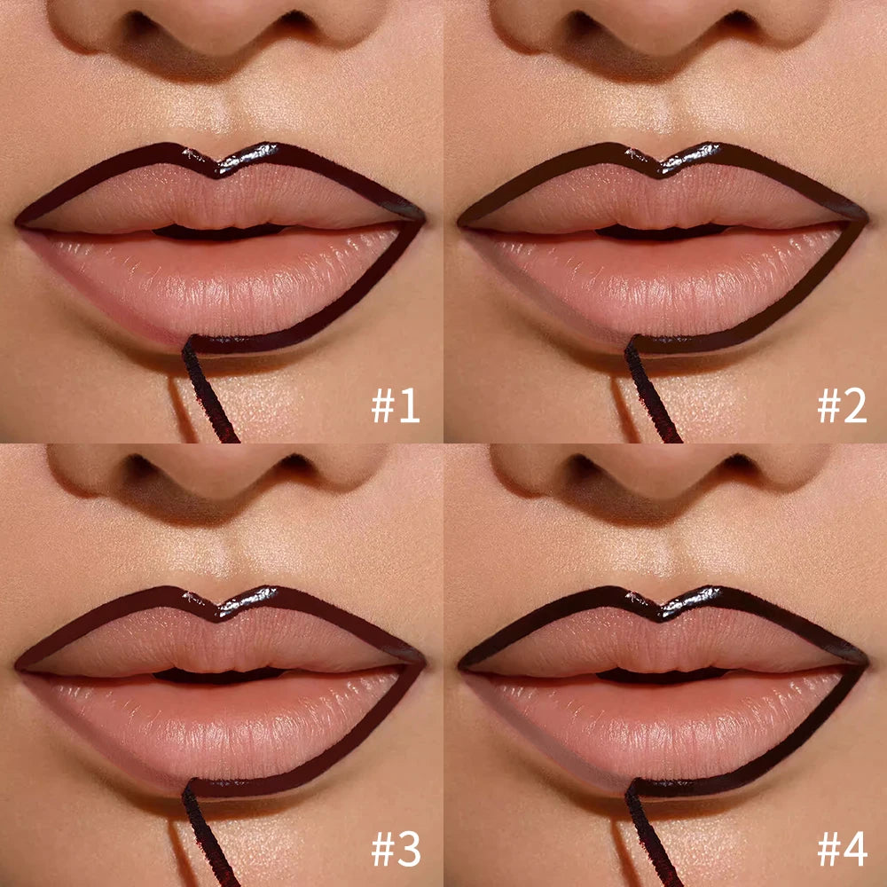 Peel-Off Tattoo Lip Liner for Long-Lasting Waterproof Color