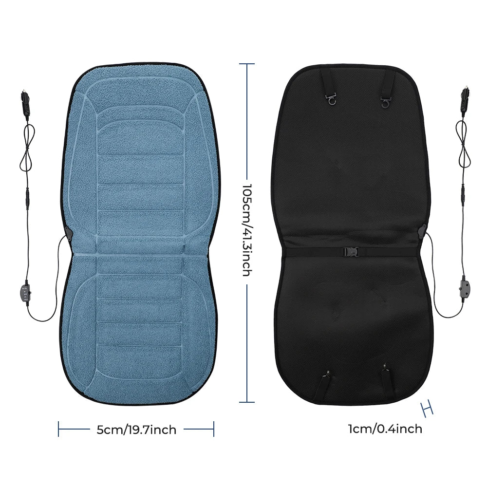 Heated Lambswool Car Seat Cushion for Winter - 17