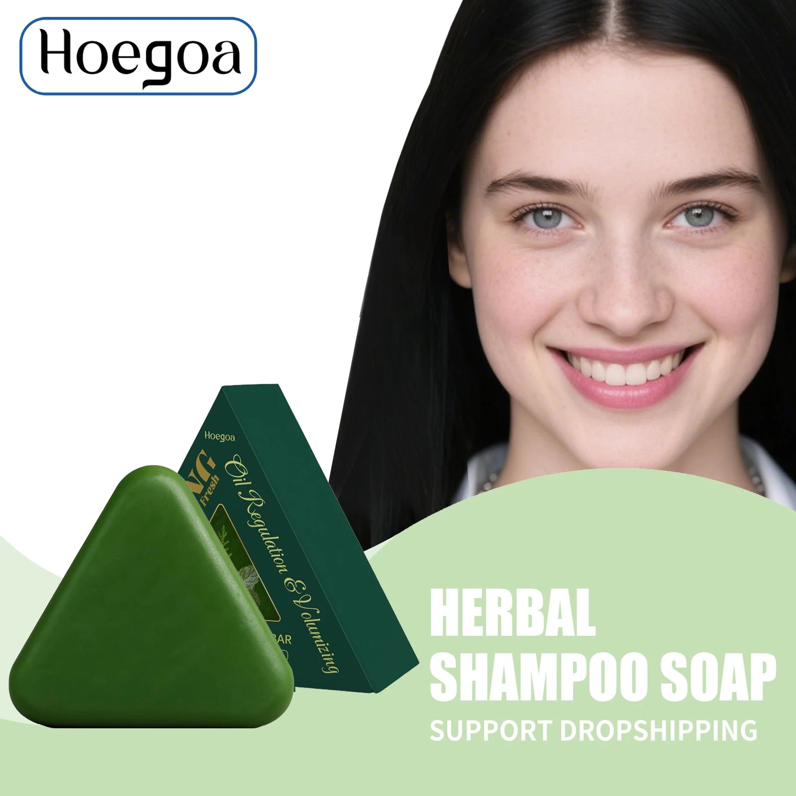 Herbal Triangle Hair Growth and Oil Control Shampoo Bar - 1