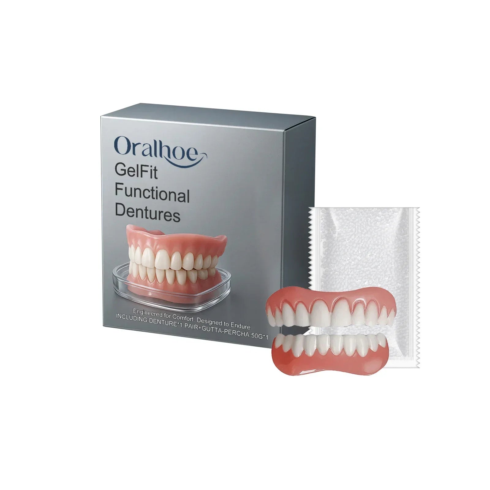 Temporary Cosmetic Denture Kit for Missing Teeth and Gaps - 10